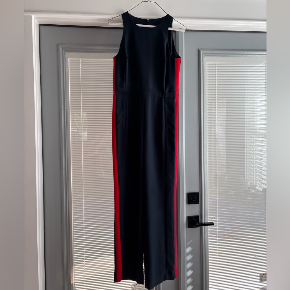 Banana Republic Elegant Navy and Red Jumpsuit— 0P
